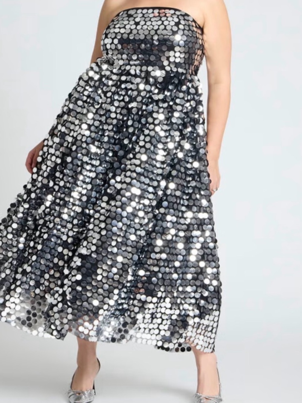 ELOQUII- Paillette Dress With Big Skirt - Picture 2 of 5